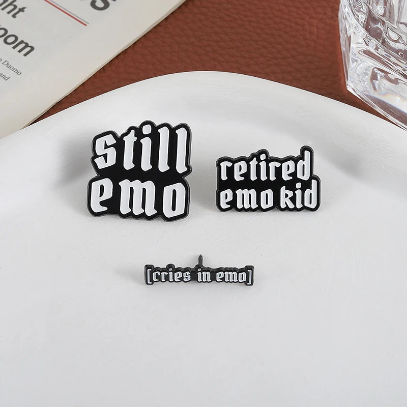 Emo Enamel Pins