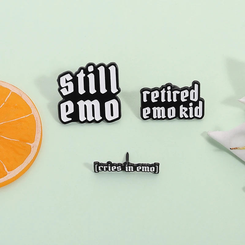 Emo Enamel Pins