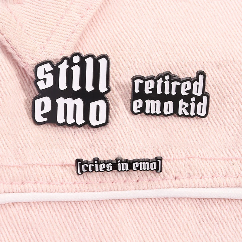 Emo Enamel Pins