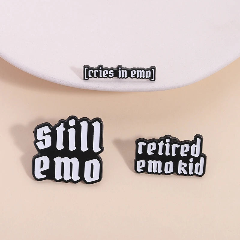 Emo Enamel Pins