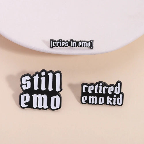 Emo Enamel Pins