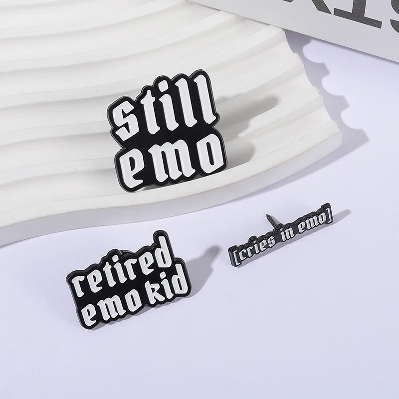 Emo Enamel Pins