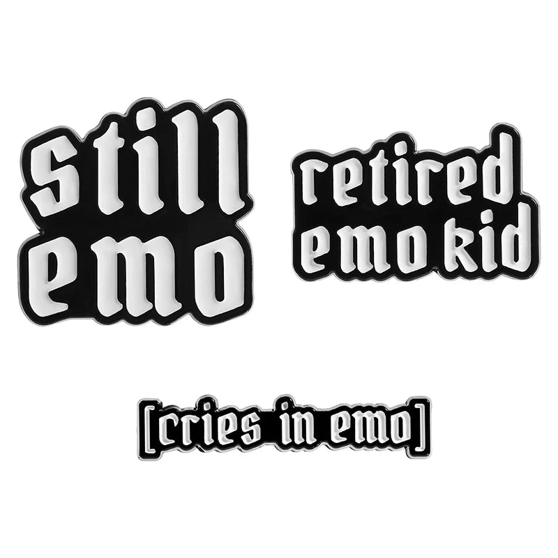 Emo Enamel Pins